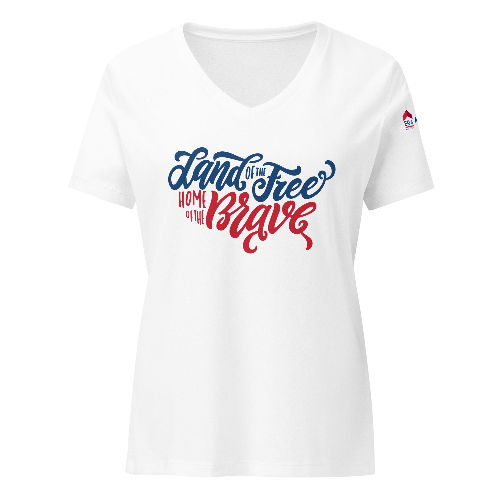 Land of The Free Vneck (Bella &amp; Canvas)