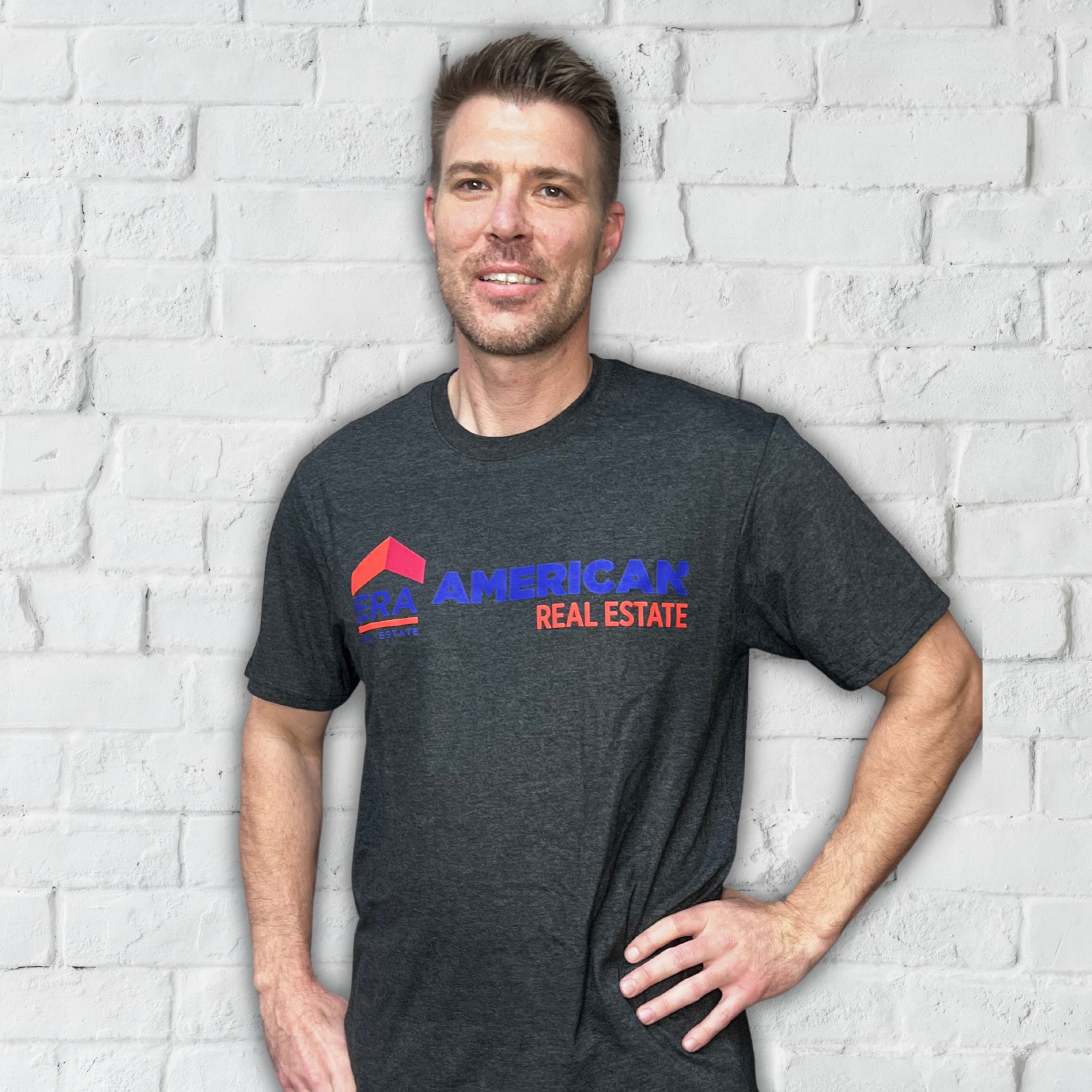 Mens T-shirt - Heather Black - Standard Logo