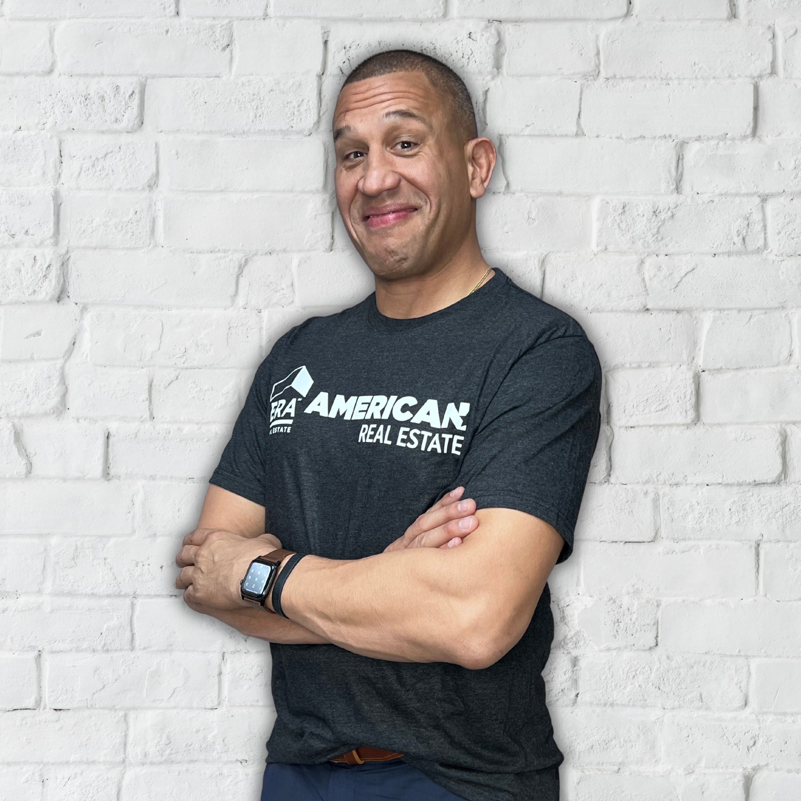 Mens T-shirt - Heather Black - White Logo