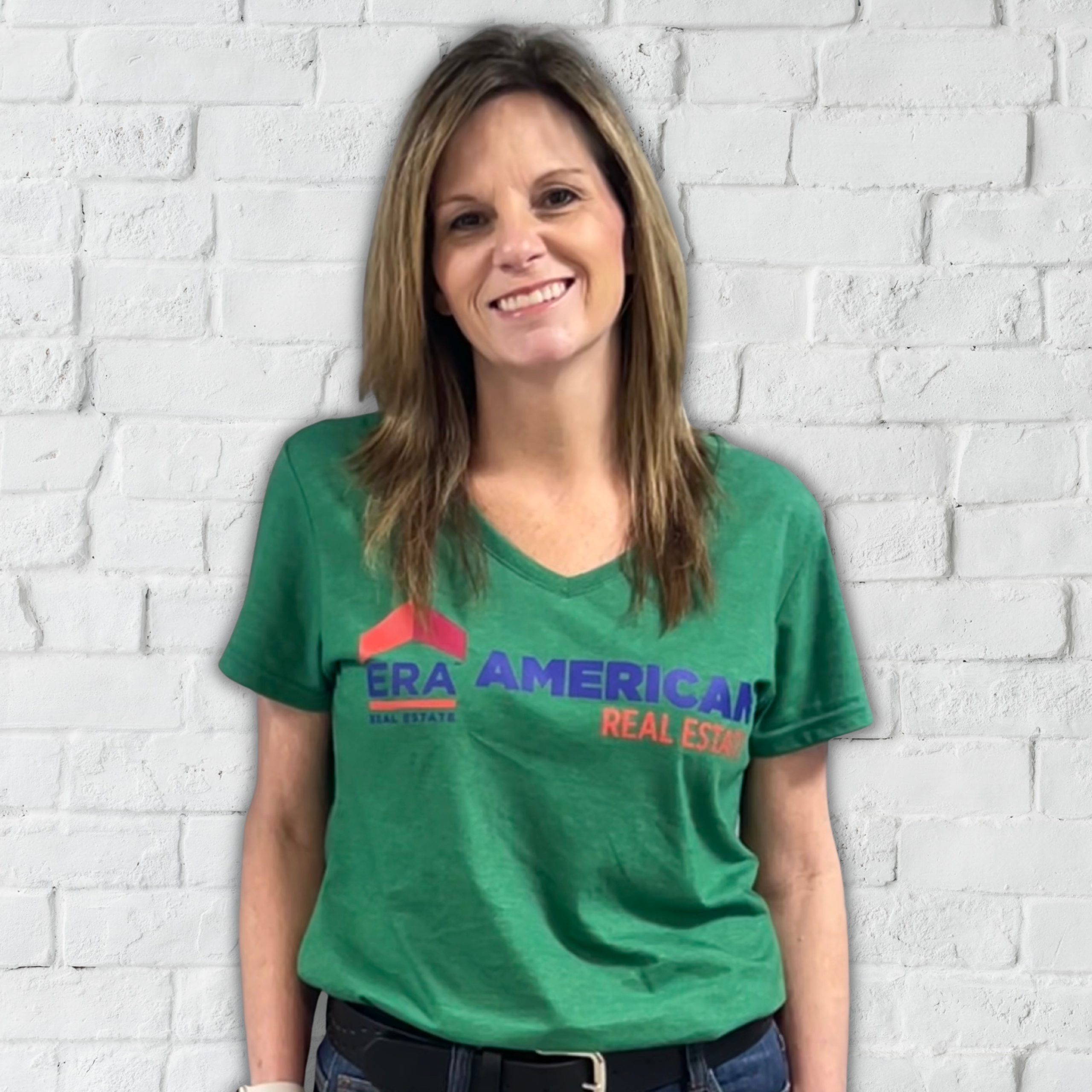 V-Neck Ladies Shirt - Kelly Green Active