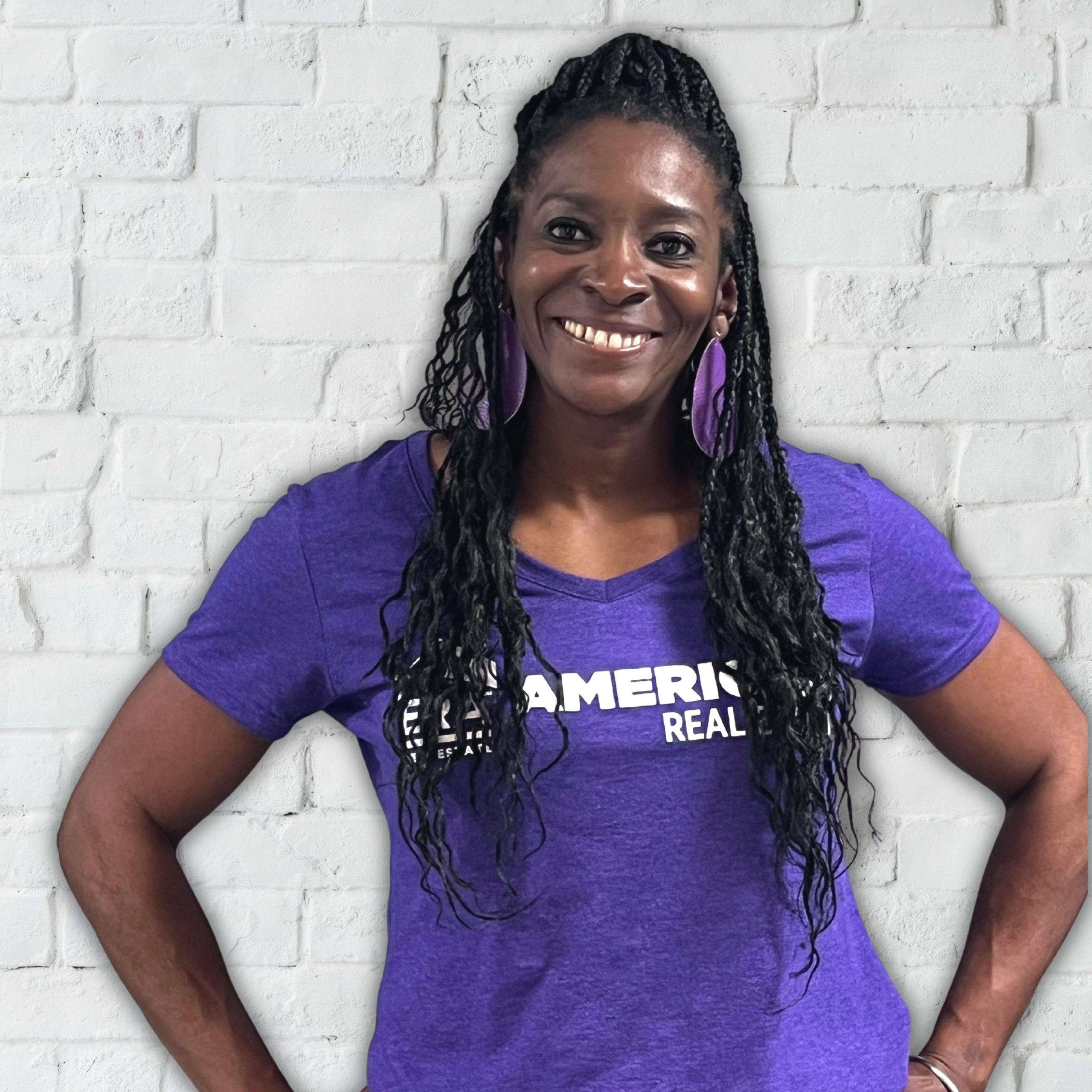 V-Neck Ladies Shirt - Purple Active