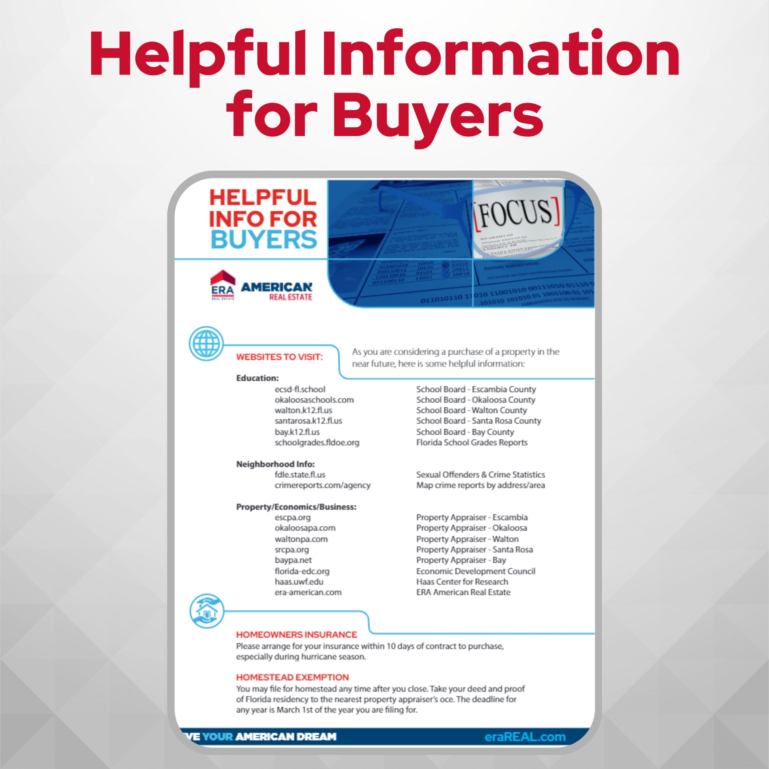 Buyer - Helpful Information for Buyers