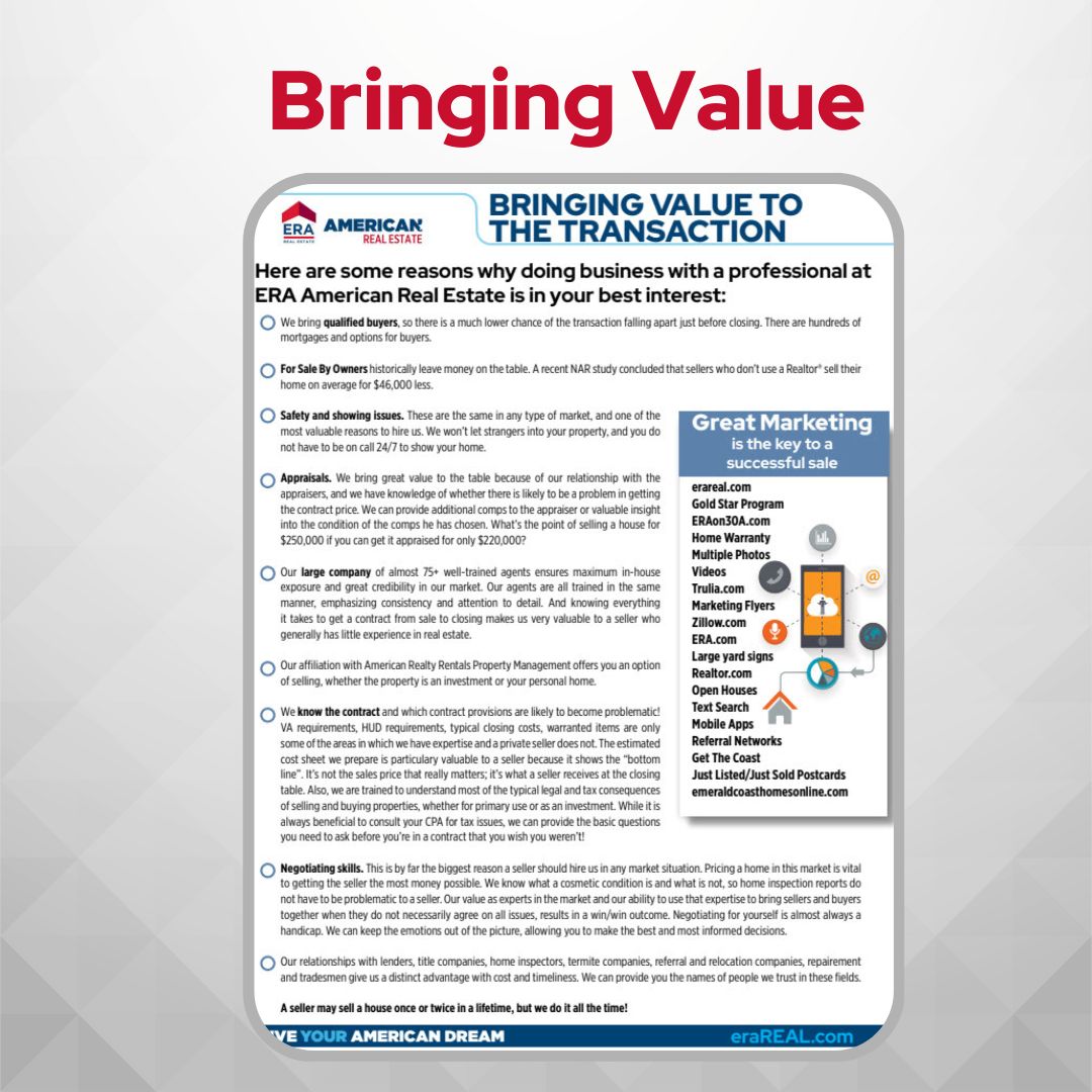 Bringing Value to a Transaction