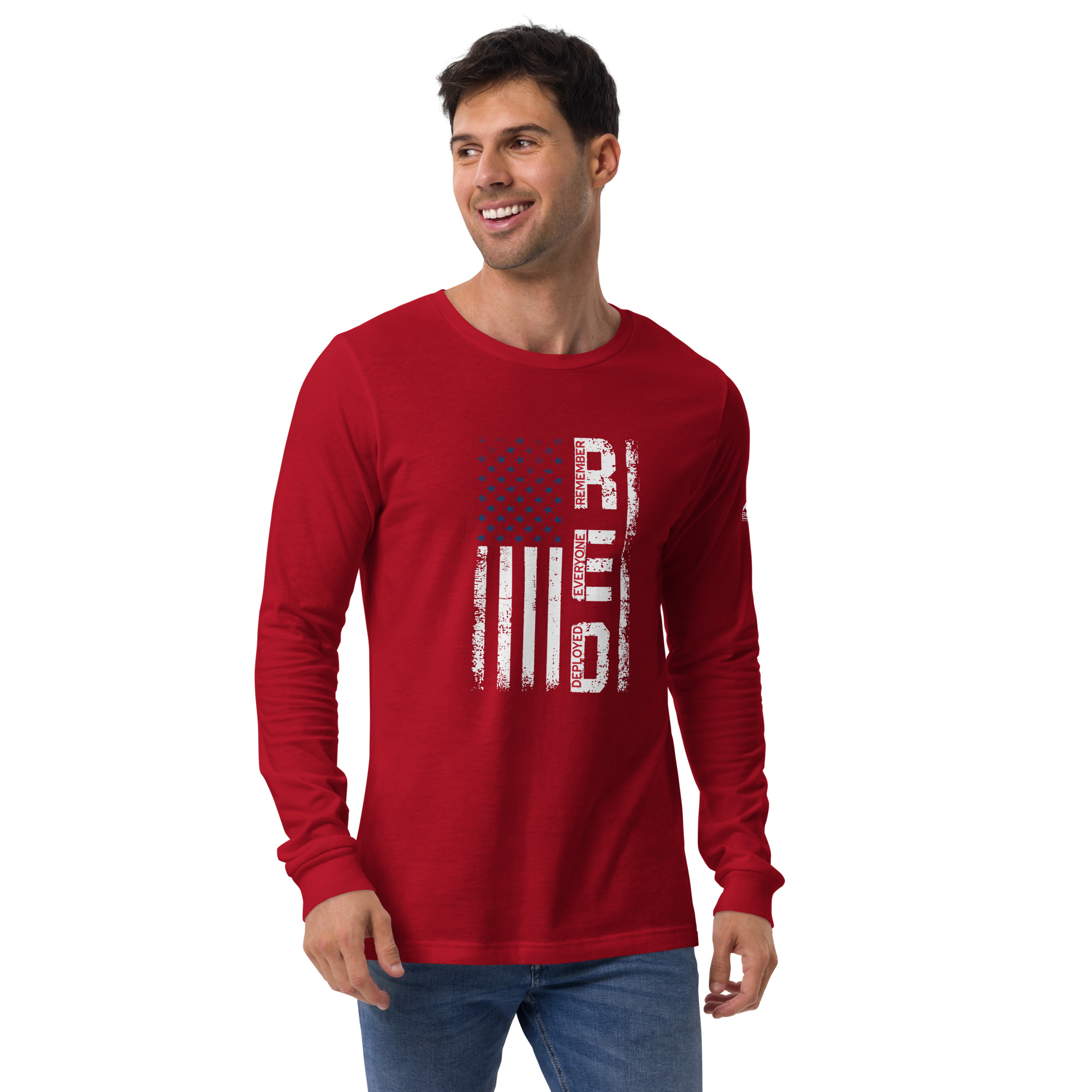 RED Long Sleeve Tee (Bella &amp; Canvas)